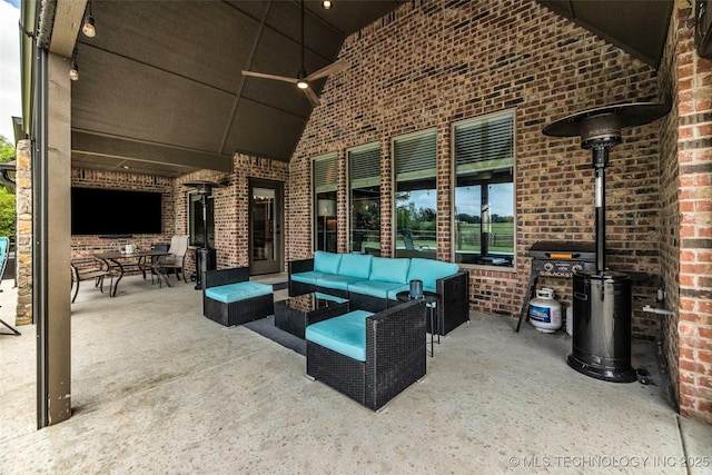 6108 E 95th St, Sperry, OK 74073 - view of patio / terrace with outdoor lounge area