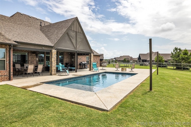 6108 E 95th St, Sperry, OK 74073 - view of pool with a patio area and a grill