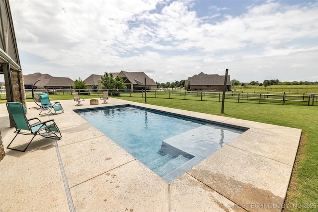 6108 E 95th St, Sperry, OK 74073 - view of pool with a patio and a fenced backyard