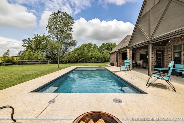 6108 E 95th St, Sperry, OK 74073 - view of pool featuring a patio area and a fenced backyard