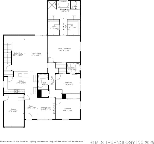 3919 S Detroit Ave, Tulsa, OK 74105 - view of property floor plan
