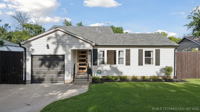 3919 S Detroit Ave, Tulsa, OK 74105 - ranch-style home featuring concrete driveway, an attached garage, and a shingled roof