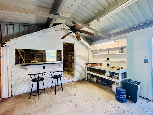401 High St, Eufaula, OK 74432 - view of patio / terrace with ceiling fan