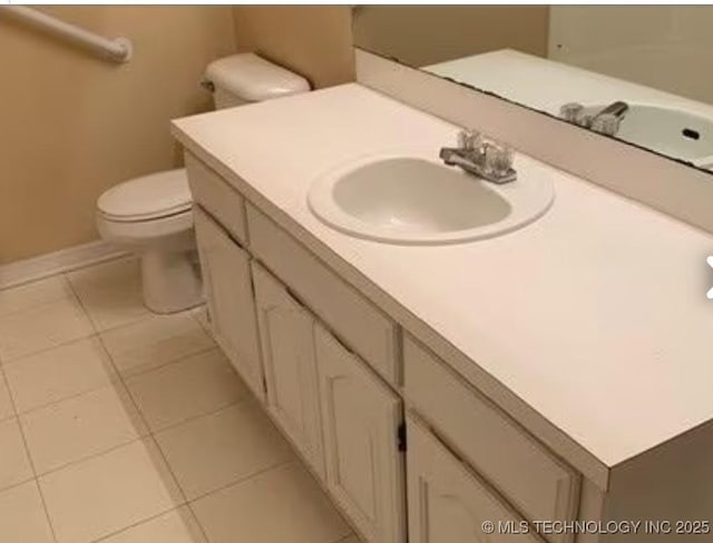 9375 E 530th Rd, Claremore, OK 74019 - bathroom featuring vanity and tile patterned floors