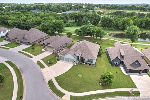 8701 E Hartford St, Broken Arrow, OK 74014 - aerial perspective of suburban area with a nearby body of water