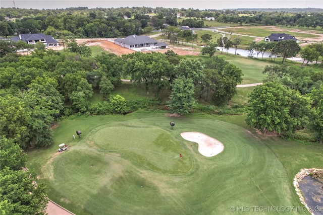 8701 E Hartford St, Broken Arrow, OK 74014 - aerial view of property and surrounding area with a local golf course and a nearby body of water