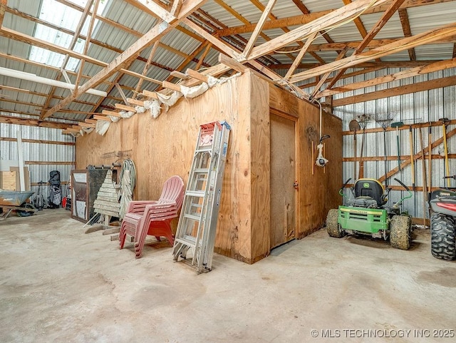 10696 N County Road 3410, Stratford, OK 74872 - garage featuring metal wall