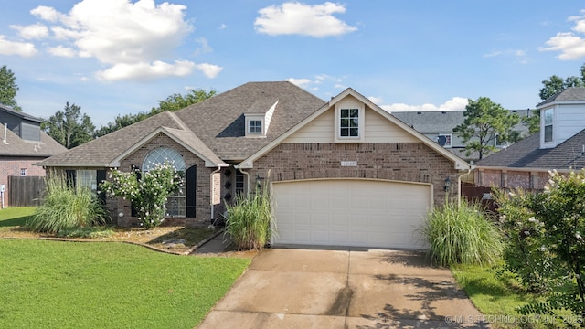 13605 E 90th Ct, Owasso, OK 74055 - view of front of property with brick siding, driveway, and roof with shingles