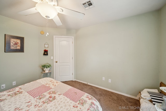 13605 E 90th Ct, Owasso, OK 74055 - carpeted bedroom featuring baseboards and a ceiling fan