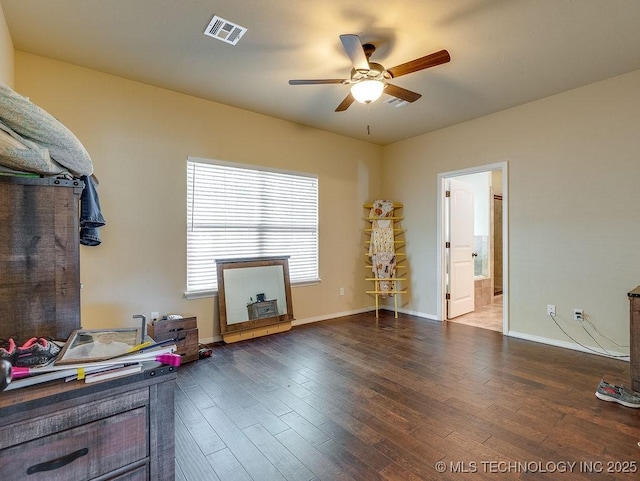 1125 Emily Ln, Ada, OK 74820 - living room with a ceiling fan and wood finished floors