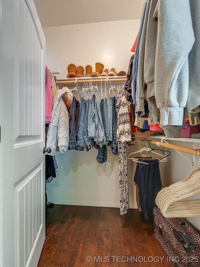 1125 Emily Ln, Ada, OK 74820 - walk in closet featuring hardwood / wood-style flooring