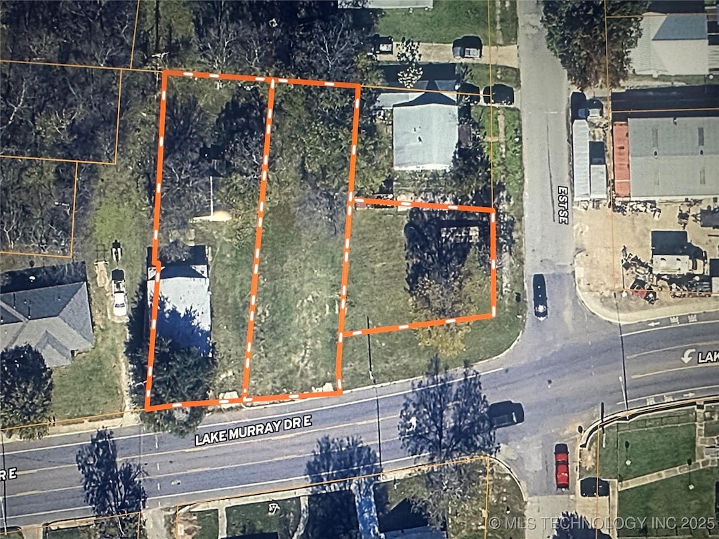 513 Lake Murray E, Ardmore, OK 73401 - map of property location with property boundaries highlighted