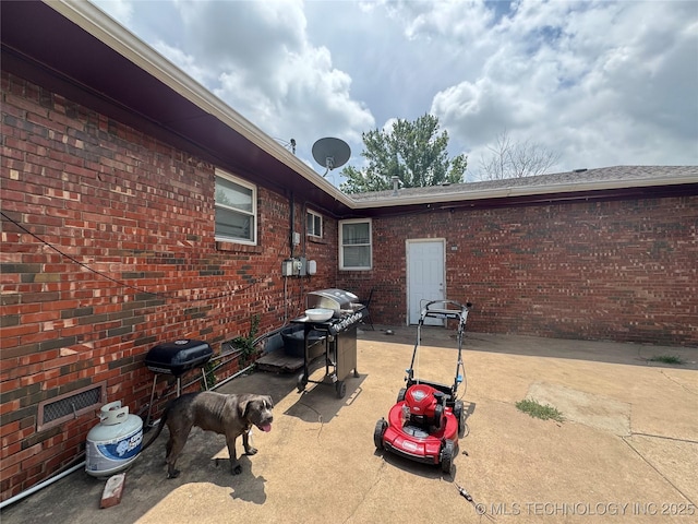 9763 E 3rd St, Tulsa, OK 74128 - view of patio / terrace featuring grilling area