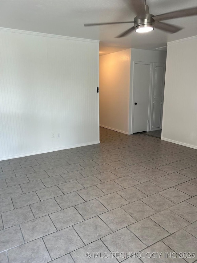 12976 E 32nd St, Tulsa, OK 74134 - empty room featuring ceiling fan and baseboards