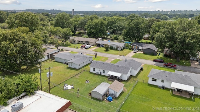 1222 N Cherrington Ave, Claremore, OK 74017 - aerial view of residential area