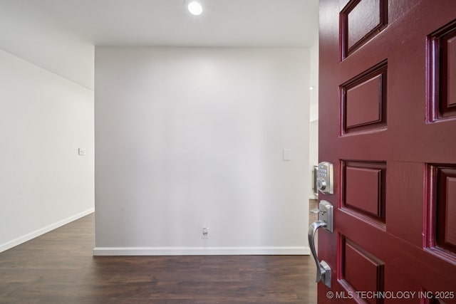 6002 S Atlanta Ct Unit 2, Tulsa, OK 74105 - entryway featuring dark wood-type flooring and recessed lighting