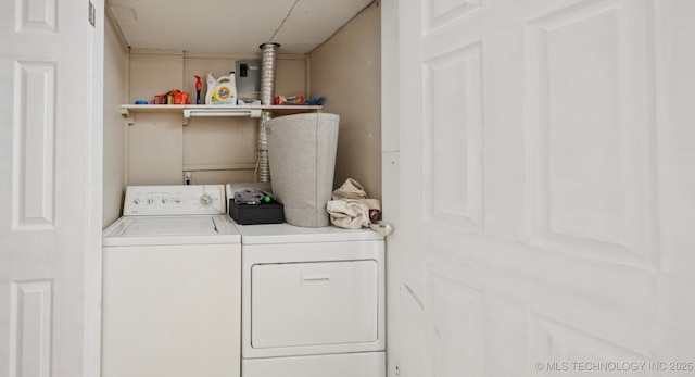 6152 S Madison Pl Unit B, Tulsa, OK 74136 - washroom featuring washing machine and clothes dryer
