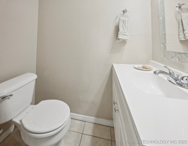 6152 S Madison Pl Unit B, Tulsa, OK 74136 - half bath featuring vanity and tile patterned floors