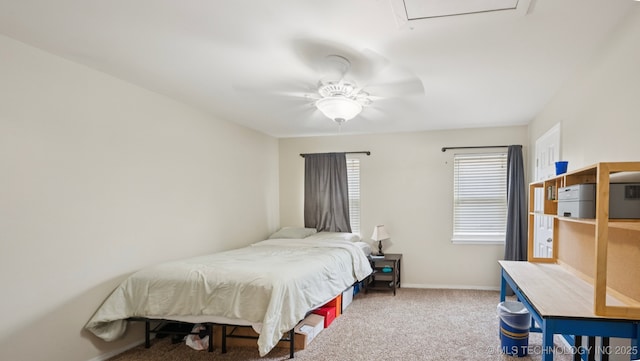 6152 S Madison Pl Unit B, Tulsa, OK 74136 - carpeted bedroom featuring baseboards and a ceiling fan