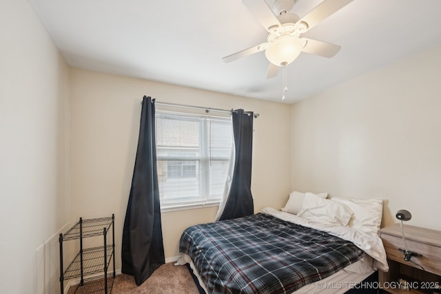 6152 S Madison Pl Unit B, Tulsa, OK 74136 - bedroom featuring carpet flooring and a ceiling fan