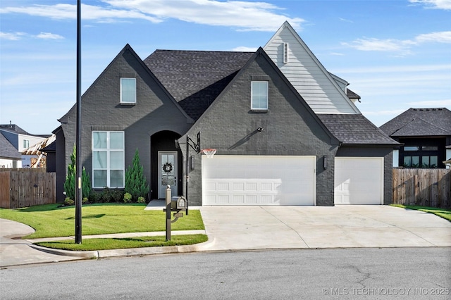 2035 E 138th Pl S, Bixby, OK 74008 - view of front of home with driveway, brick siding, an attached garage, and roof with shingles