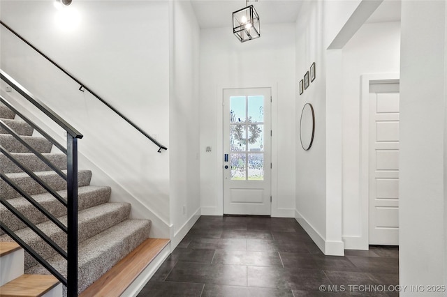 2035 E 138th Pl S, Bixby, OK 74008 - foyer entrance featuring stairs and a high ceiling