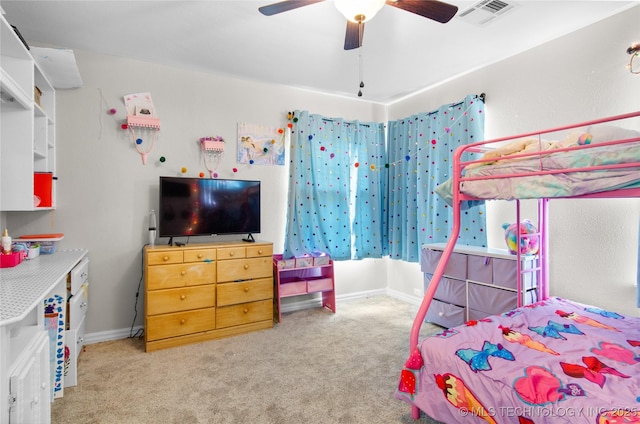 925 W Cedar St N, Durant, OK 74701 - carpeted bedroom featuring baseboards and ceiling fan