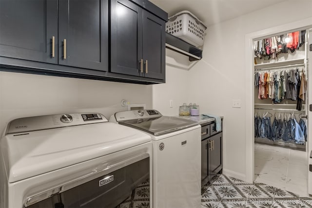 2407 W Union Pl, Collinsville, OK 74021 - laundry room featuring cabinet space and independent washer and dryer