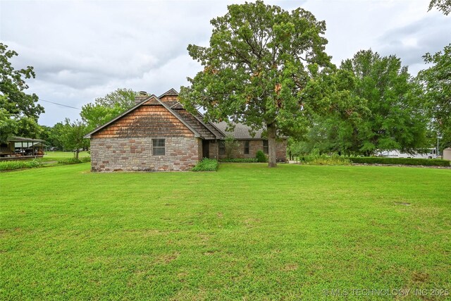 32069 Meadow Ln, Mannford, OK 74044 - view of grassy yard