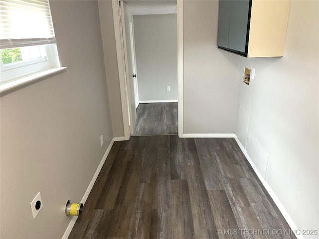 5940 E 3rd St, Tulsa, OK 74112 - washroom with wood finished floors, washer hookup, and hookup for an electric dryer