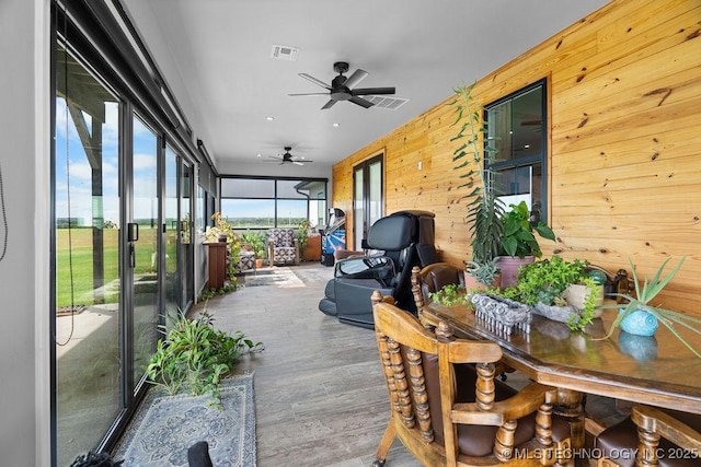 2724 Lark Rd, Kingston, OK 73439 - sunroom with ceiling fan and plenty of natural light