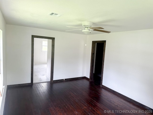 426 S 12th, Durant, OK 74701 - empty room with ceiling fan and wood-type flooring