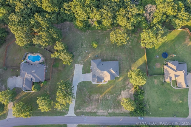 18040 County Road 1558, Ada, OK 74820 - aerial view of property and surrounding area featuring a pool area