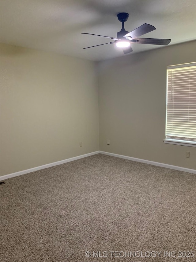 11810 E 83rd St, Owasso, OK 74055 - spare room with ceiling fan and carpet flooring