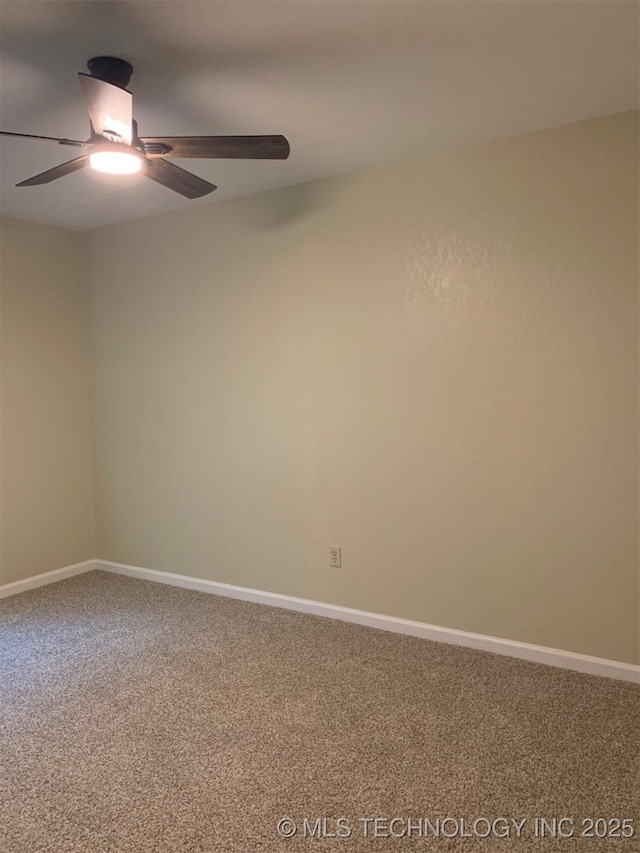 11810 E 83rd St, Owasso, OK 74055 - carpeted empty room featuring ceiling fan and baseboards