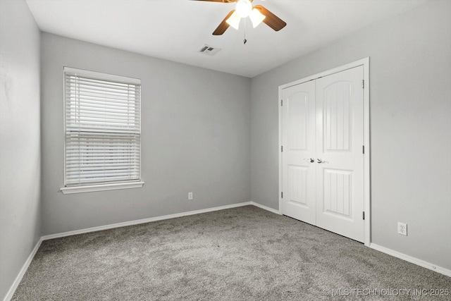 40 E Fairlane Pl, Sapulpa, OK 74066 - unfurnished bedroom with carpet floors, a closet, and a ceiling fan