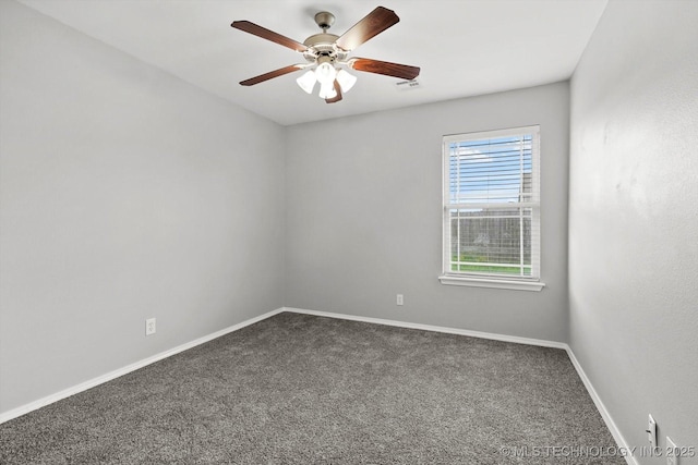 40 E Fairlane Pl, Sapulpa, OK 74066 - carpeted spare room featuring ceiling fan and baseboards
