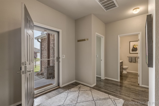 7420 E 160th Pl S, Bixby, OK 74008 - foyer with wood finished floors and baseboards
