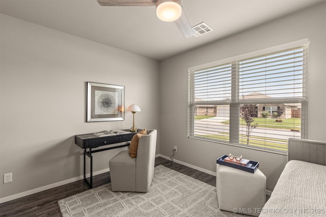 7420 E 160th Pl S, Bixby, OK 74008 - office space with wood finished floors and a ceiling fan