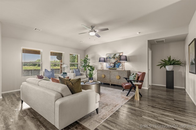 7420 E 160th Pl S, Bixby, OK 74008 - living room featuring wood finished floors and a ceiling fan