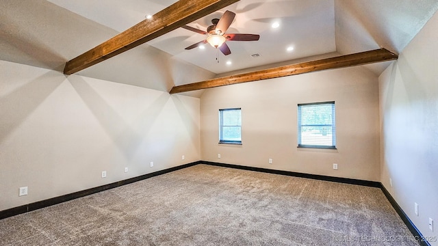 5068 E 188th St S, Warner, OK 74469 - unfurnished room with carpet, a ceiling fan, and recessed lighting