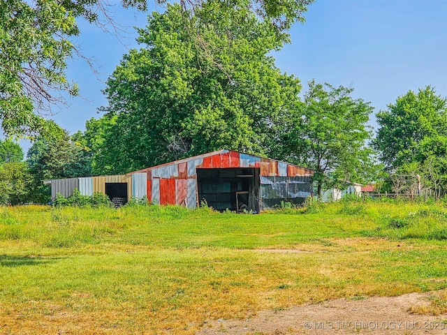 5068 E 188th St S, Warner, OK 74469 - view of yard featuring an outbuilding and an outdoor structure