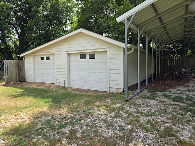 617 N 11th St, Pawnee, OK 74058 - view of detached garage