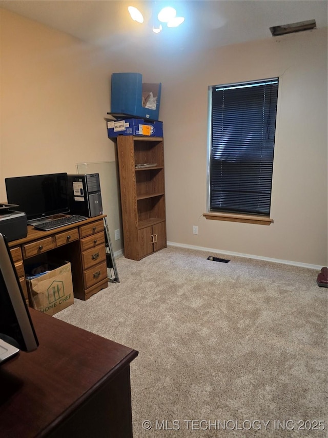 617 N 11th St, Pawnee, OK 74058 - office area with carpet flooring and baseboards