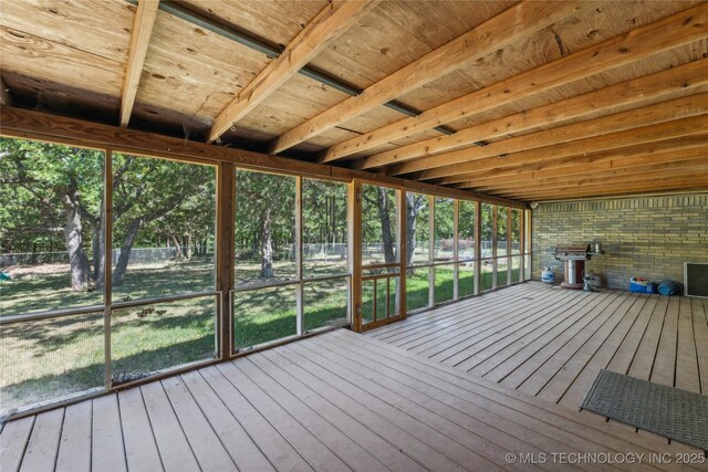 3609 E Scenic Dr, Cushing, OK 74023 - view of unfurnished sunroom
