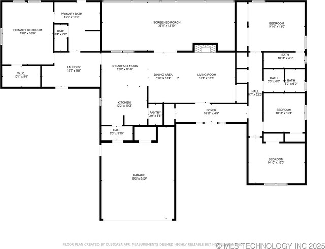 3609 E Scenic Dr, Cushing, OK 74023 - view of floor plan / room layout