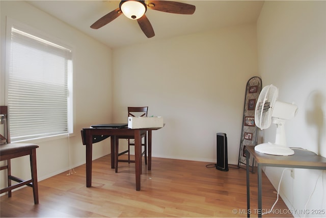301 S Division St, Sapulpa, OK 74066 - office space featuring light wood-type flooring and a ceiling fan