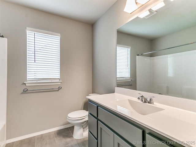 3604 E Quebec St, Broken Arrow, OK 74014 - full bath with vanity, a shower, a bathtub, and tile patterned floors