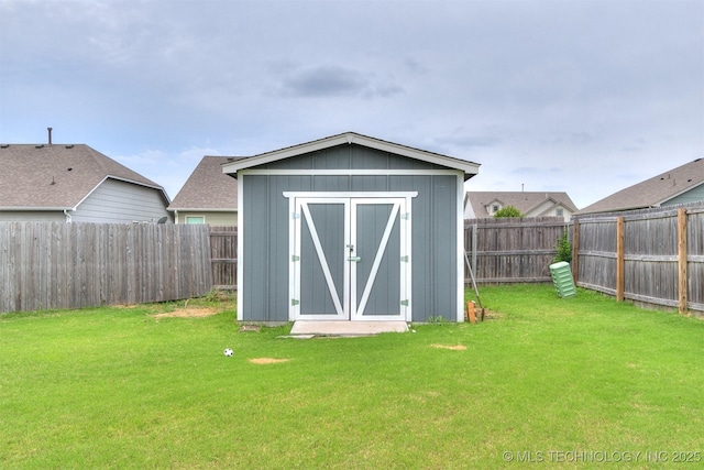 3604 E Quebec St, Broken Arrow, OK 74014 - view of shed with a fenced backyard