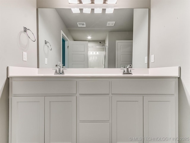 3604 E Quebec St, Broken Arrow, OK 74014 - full bathroom with a shower stall and double vanity
